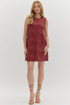 Floral Applique Mini Dress