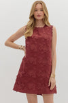 Floral Applique Mini Dress