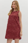 Floral Applique Mini Dress