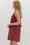 Floral Applique Mini Dress
