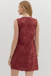 Floral Applique Mini Dress