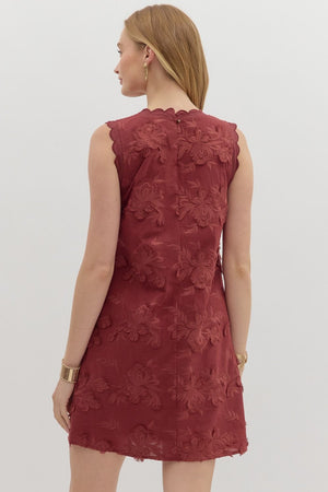 Floral Applique Mini Dress