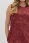 Floral Applique Mini Dress