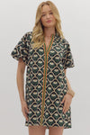 Entro Fall Floral w/ Stripe Detail