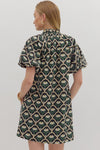 Entro Fall Floral w/ Stripe Detail
