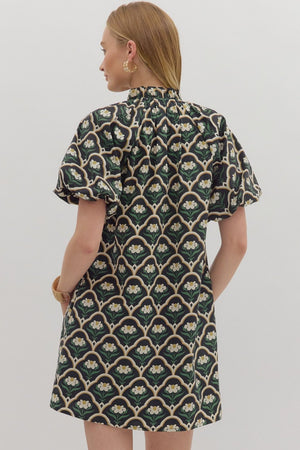 Entro Fall Floral w/ Stripe Detail