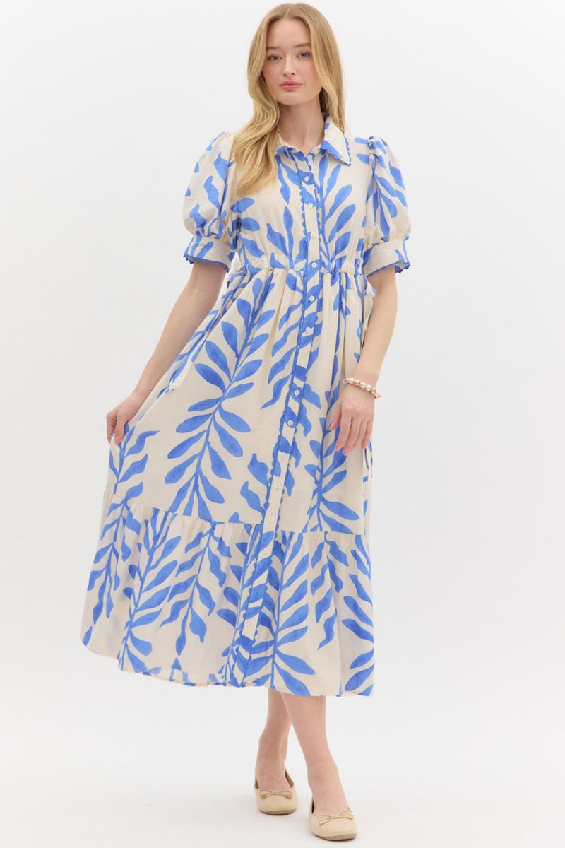 Botanical Print Midi w/ Sleeve