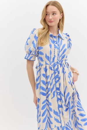 Botanical Print Midi w/ Sleeve