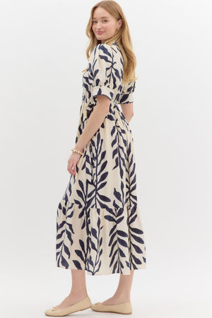 Botanical Print Midi w/ Sleeve