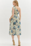 Blue Floral Mix Midi