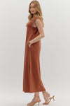Scuba Side Slit Maxi Dress