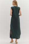 Scuba Side Slit Maxi Dress