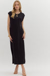 Scuba Side Slit Maxi Dress