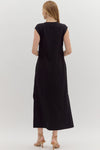 Scuba Side Slit Maxi Dress