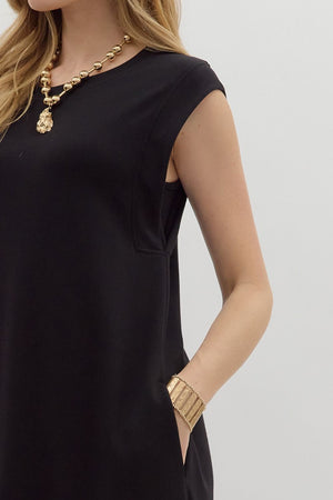 Scuba Side Slit Maxi Dress