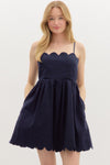 Scallop Detail Bow Tie Back Dress FINAL