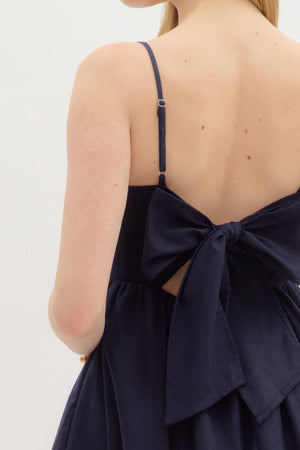 Scallop Detail Bow Tie Back Dress FINAL