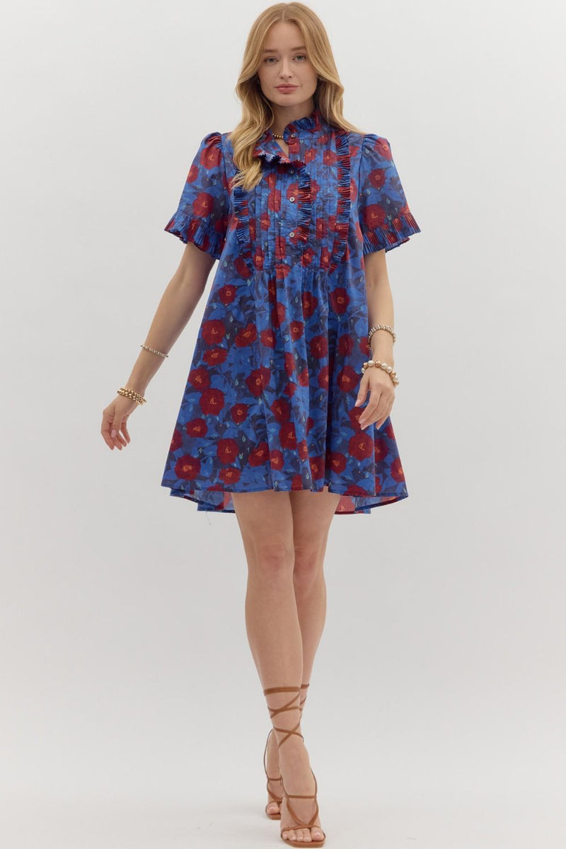 Midnight Floral Print Dress