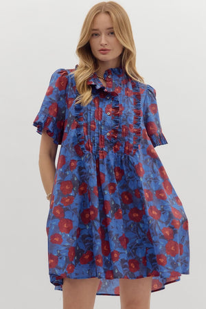 Midnight Floral Print Dress