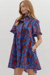 Midnight Floral Print Dress