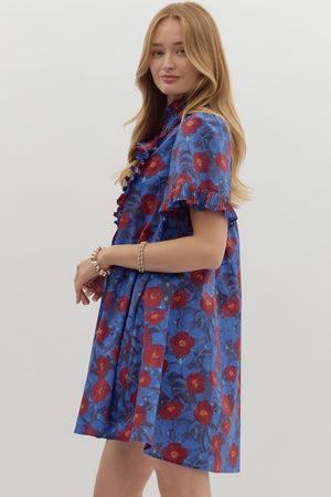 Midnight Floral Print Dress