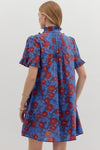 Midnight Floral Print Dress