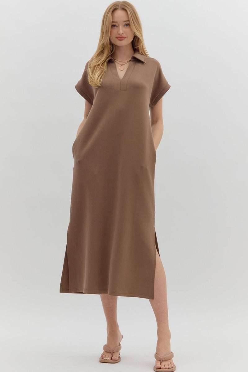 Scuba Vneck Midi