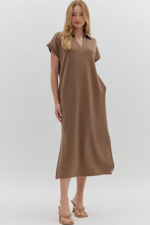 Scuba Vneck Midi