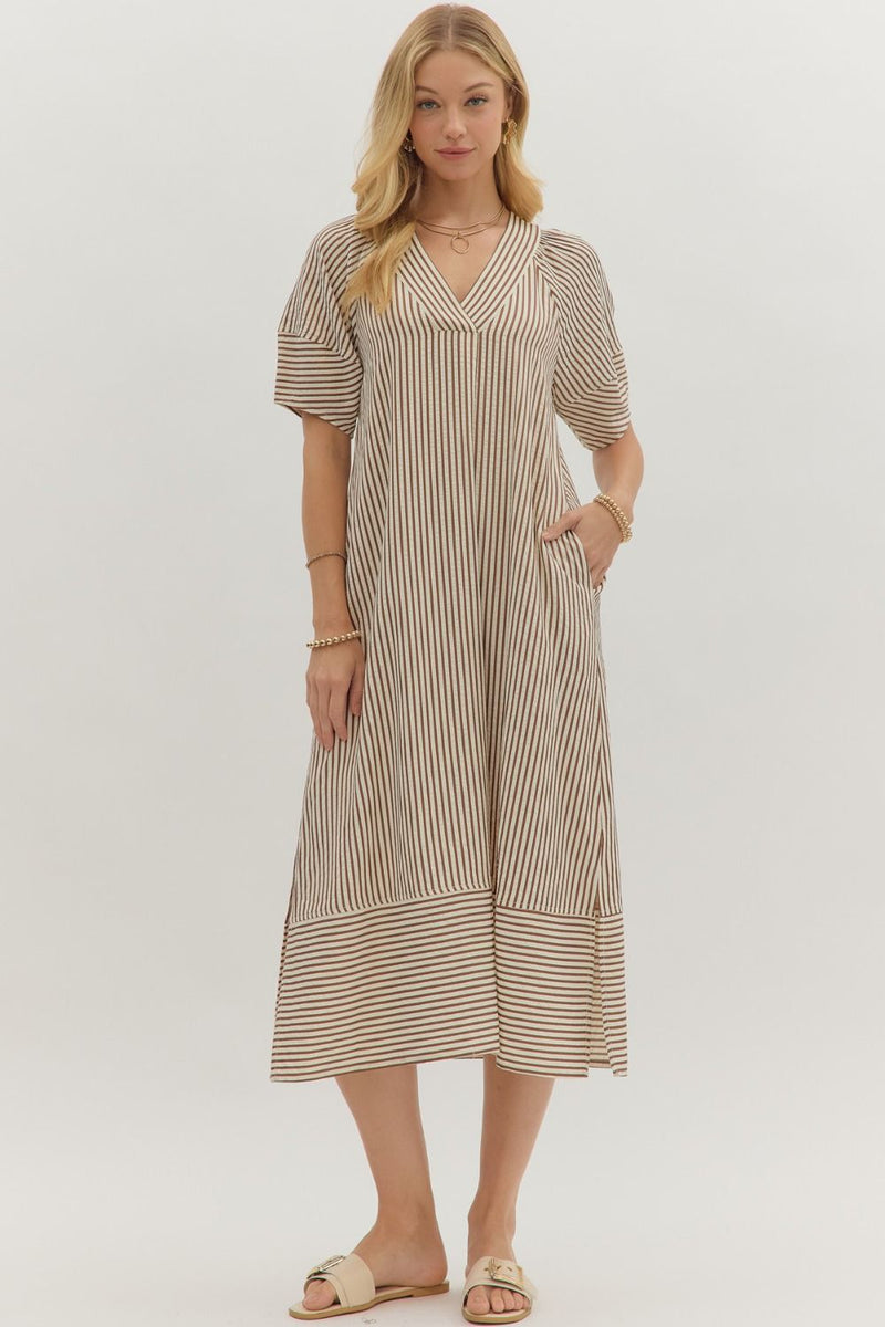 Stripe Crinkle Maxi