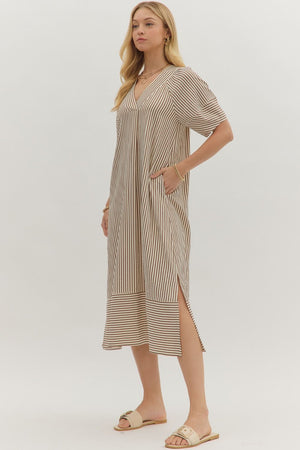 Stripe Crinkle Maxi