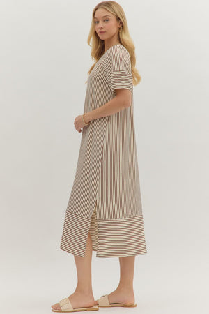 Stripe Crinkle Maxi