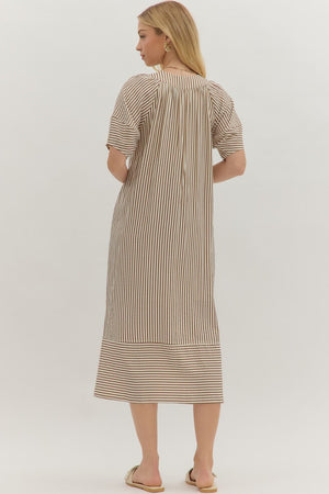 Stripe Crinkle Maxi