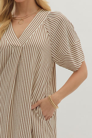 Stripe Crinkle Maxi