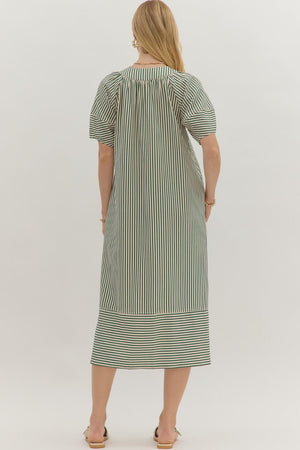 Stripe Crinkle Maxi