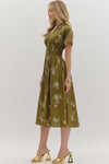 Entro Floral Zip Front Midi