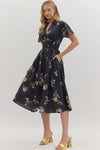 Entro Floral Zip Front Midi