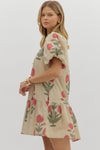 Pink Peony Blooms Dress
