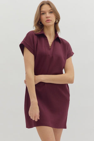 Vneck Scuba Mini Dress