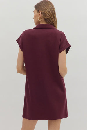 Vneck Scuba Mini Dress