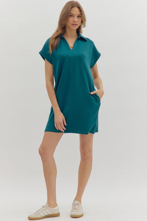 Vneck Scuba Mini Dress
