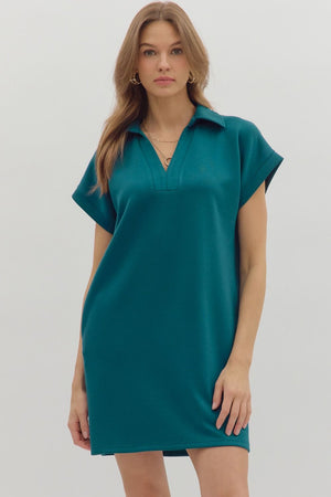 Vneck Scuba Mini Dress