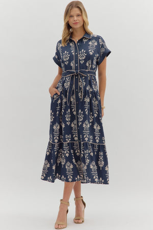 Botanical Front Tie Midi