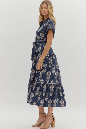 Botanical Front Tie Midi