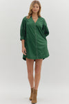 Contrast stitch 3/4 sleeve dress