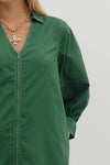 Contrast stitch 3/4 sleeve dress