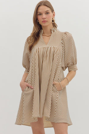 Stripe Seersucker Dress