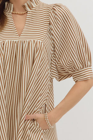 Stripe Seersucker Dress
