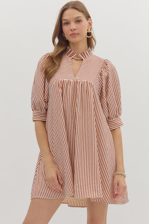 Stripe Seersucker Dress
