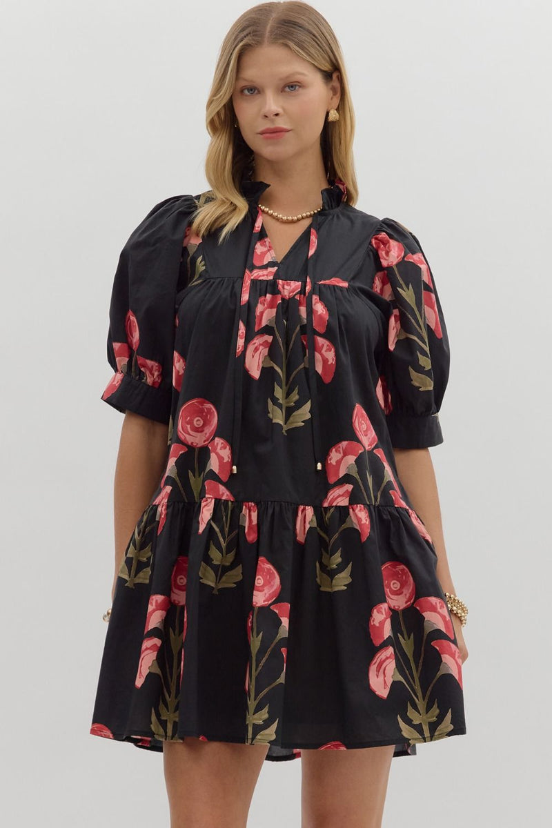 Midnight Blooms Dress