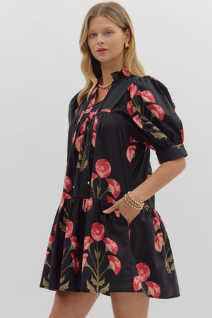 Midnight Blooms Dress